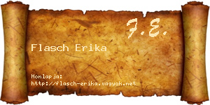 Flasch Erika névjegykártya